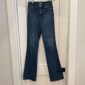 Good American Dark Blue Flare Jeans Size 26/2